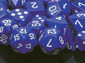 Dice - Opaque: Poly Set purple With red (Set of 7 by Chessex Manufacturing