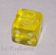 Death Dice - Lightning Yellow with Yellow by Flying Buffalo Inc.