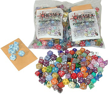 Pound of Dice (assorted) by Chessex Manufacturing