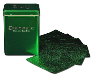 Deck Case - Metalized Steel Alloy with 50 Sleeves (Cosmic Green) by Rook Steel Storage