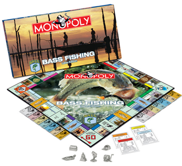 Bass Fishing Lakes Edition Monopoly Board Game by USAopoly