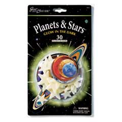 Planets & Stars : Glow in the Dark (9 planets / 21 stars) by University Games