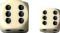 Dice - Opaque: 12mm D6 Ivory with Black (Set of 36) by Chessex Manufacturing 
