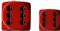 Dice - Opaque: 12mm D6 Red with Black (Set of 36) by Chessex Manufacturing 