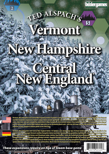 Age of Steam Expansion - New Hampshire, Vermont, & Central New England Expansion by Bezier Games