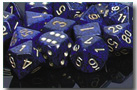 Dice - Speckled: Poly Set - Golden Cobalt (Set of 7) by Chessex Manufacturing