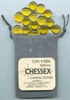 Glass Stones - Yellow (Approximately 40 with grey velour bag) by Chessex Manufacturing