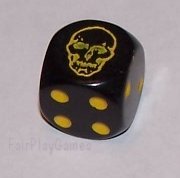 Death Dice - Black with Yellow by Flying Buffalo Inc.