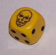 Death Dice - Yellow with Black by Flying Buffalo Inc.