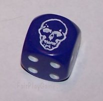 Death Dice - Purple with White by Flying Buffalo Inc.