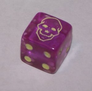 Death Dice - Lightning Purple with Yellow by Flying Buffalo Inc.