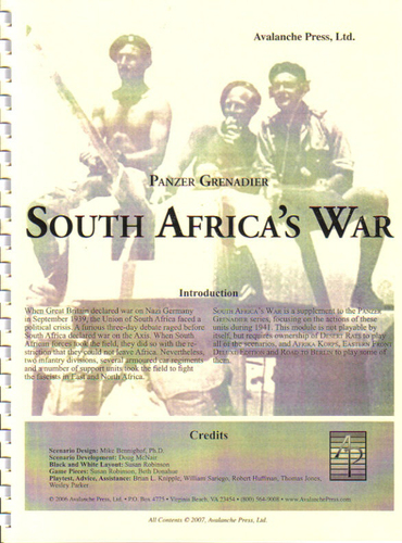 Panzer Grenadier South Africa's War by Avalanche Press, Ltd.