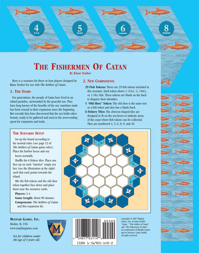 Settlers Of Catan Board Game : The Fishermen Of Catan Expansion by Mayfair Games