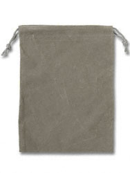 Velour Bag - Gray (approx 4" wide x 5-1/2" long) by 