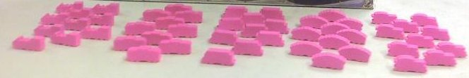 Pink Wooden Train Token Set (25) by Mayday Games