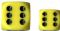 Dice - Opaque: 12mm D6 Yellow with Black (Set of 36) by Chessex Manufacturing 